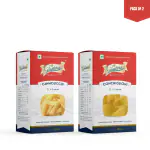 Gustora Durum Wheat Semolina Cannolicchi Pasta, 500g & Conchiglioni Pasta, 250g Combo I Vegetarian Pasta I Rich in Fibre & Protein - 750G
