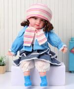 Baby Doll In Jacket Striped Blue