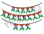 Festiko Happy Republic Day Banner, Republic Day Paper Decoration Items, Republic Day Decoration Items, Republic Day Decoration