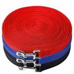 The DDS Store Pet Dog Cotton Nylon Dog Training Lead Long Rope 10 ft Long for Obedience Recall Training Outside Playing Camping 3 Pieces ,(Blue ,Black & Red )