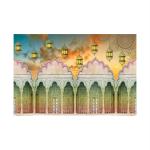 SHASWAT ART Beautiful Indian Fort Painting Sparkle Coated Self Adhesive Wallpaper Without Frame Digital Reprint 24 inch x 36 inch Painting