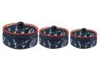 Caffeine Black Stoneware Serving Donga With Lid, 250 Ml (Set Of 3)