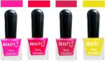 OUR Beauty Multicolor High Quality Quick Dry Long Lasting Hd Colors Nail Polish Pcs Vc63, 32 ml (Set Of 4)