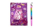 Samvardhan Attractive Unicorn Water Glitter Notebook/Diary for Daily use, Office and Party Supply (Pack of 1) (Version 2 with Unicorn Water Pen)