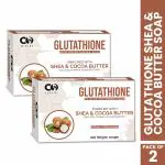 CO Luxury Glutathione Shea & Cocoa Butter Skin Brightening Soap | Kojic Acid & Aloevera Extract 100gm each- Pack of 2