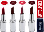OUR BEAUTY Multicolor 100% Veg And Long Stay Soft Matte Lipstick Combo 07, 16 G (Pack Of 4)