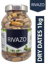 Rivazo Organic Yellow Dry Dates Sukha Khajoor Chuara in Pet Jar 1 Kg