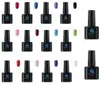 24X7 Emall Multicolor Uv Nail Gel Long-Lasting With Top Coat And Base Coat (Set Of 14)