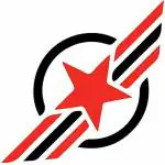 Star Bullet Sticker & Decal for Car & Bike  (Black)13 x 9 cm