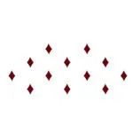 Comet Busters Maroon Diamond Shaped Bindi For Women