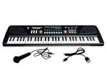 DOMENICO Electronic Keyboard Piano, USB Adapter and Microphone Black 10x10x3 centimeter