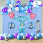 SPECIALYOU.IN 1st Frozen Theme Birthday Decoration items for Girls, Frozen birthday theme decoration , frozen decoration for birthday girl with Frozen Foil Balloon, elsa birthday decor - Set of 71 Items