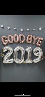Festiko Goodbye 2019 Foil Letter Balloon For New Years Decoration, Celebration And Parties