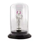 SILVERSPOT JEWEL 999 Pure Silver Beautiful Kanika Parmeshwari with Acrylic Base Idol/Statue/Murti for Pooja/Gift Item for Auspicious Occasion/Car Dashboard