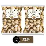 Nuts Vakil 2 kg Salted Pistachios with shell | Pista Dry Fruits Pack of 2 (1kg + 1kg)