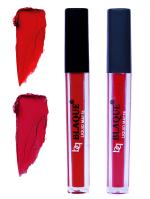 bq BLAQUE Matte Liquid Lip Gloss Combo of 2 Lipstick # 102-109 (8 ml, Red & Dark Pinkish Red)