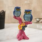 DecorTwist Enchanting Owl Statue Showpiece