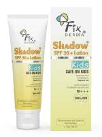 Fixderma Shadow Kids SPF 30+ Lotion, Sunscreen for kids, Suits sensitive skin, Non-greasy 75g