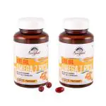 Berryheal Life Oil Omega 7, Vegan Sea Buckthorn Berry Capsules | 30 Capsules - 500MG each, Pack of 2 | Helps Control Type II Diabetes, Anti-weight gain and hydrates skin, hair & nails