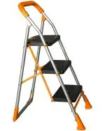 Store 56 Orange Steel Foldable 3 Step Ladder