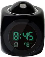 PALFREY Digital LCD Voice Talking Function, LED Wall/Ceiling Projection, Alarm/Snooze/Temperature Display, 12hr/24hr, Bedside Alarm Clock (Multicolor)