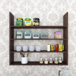 Wall1ders Kitchen Rack Top for Storage Kitchen Boxes Spice Jars Rack Elegant Kitchen Wall Shelf, Restaurant,Cafe Kitchen Storage Shelf (Brown)
