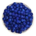 Goonmala Glass beads for bracelet, Rakhi, Jewellery making 8mm ,Blue colour 100 pieces