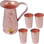 Shivshakti Arts C-1214-4 Jug Glass Set (Copper)