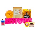 SCIIAN Gift Hamper | Rakhi Gift Hamper for Sister | Gift For Sister | Rakshabandhan gift | Bathing Sponge | Votive Candle | Rose Whipped Soap | Herbal Body Wax | Lip Gloss | Rakhi Gift Hamper for Sister SCIIAN Gift Hamper | R