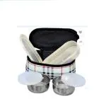 TOPWARE 3 steel Container Zipped Pouch Bag (2x300ml, 1x400ml, Multicolor) 3 Containers Lunch Box