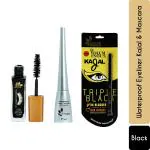 Amura Eye Makeup Kit Waterproof Eyeliner , Kajal , Mascara (set of 3)