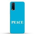 MobiEra Vivo Y12s Multicolor Peace Text Design Plastic Hard Case Cover