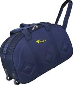 FEDRA Blue Polyester Strolley Duffle Bag with Wheels - 45 L