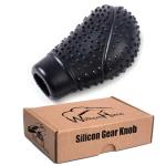 WolkomHome Car Accessories Gear Knob Cover Silicone Gear Shift Knob Cover Oval Shape Nonslip Universal for All Oval Shape Car Gear Color Black