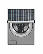 The Furnishing Tree Washing Machine Cover Check Black Compatible for LG 7 Kg Front Loading FHV1207ZWB