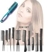 AISLING Aisling Complete Hair Styling set of 10 Saloon Style Combs + 1 Saloon Style Hair Brush ()