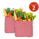 STAR CRAFT Cotton Grocery Bags for Fruits Vegetable | Kitchen Essential Shopping Bag - Pack of 2, (43x38x9cm)