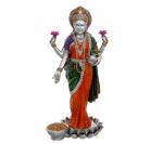 Idol Collections Multicolor Resin Bonded Laxmi Statue, Buddha Sitting Lotus Statue Buddhist Sculpture In