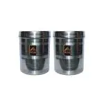 MUKE stainless steel dabba export quality steel dibba 2pcs of 4.5 kg to 5kg