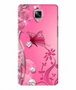 BHAI COVER Oneplus 3T , 1+3T MultiColor Polycarbonate Flowers Butterfly Stylish Designer 3D Printed Mobile Phone Back Cover