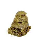 Revive Three Tiered Turtle Tortoise Family For Positive Environment, Health, Wealth, Success, Good Luck and Home Decor - 12 cm