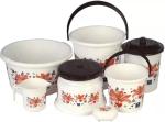 Uma Heavy Duty 7 Piece Bathroom Set: Crafted from Durable Plastic Large Capacity 20 L Plastic Bucket  (Orange)