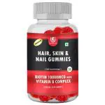 UPGEVIT Biotin Vitamin C, E & Zinc Support Hair & Beard Growth, Skin Glow & Longer Nails - 30 Gummies