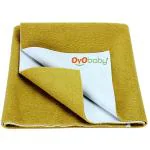 OYO Baby Waterproof Bed Protector Baby Dry Sheet, Large, Golden (140 cm x 200 cm)