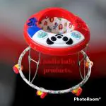 Laadla Baby Products Baby Walker Multi-Function Musical Foldable Walker with Music Toys Bar for Kids Male and Female Baby|| Red walker