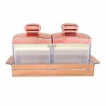 HONBAN Dry Fruit Container Tray Set with Lid & Serving Tray, Dry Fruit Gift Set Box with Lid for Serving Sweets, Chips, Cookies, Dry Fruits and Other Snacks 500 ML (TRIDENT)