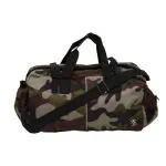 Rustic Leather Army Style Duffle Bag Military Green