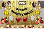 AT Happy Anniversary Balloons Party Decoration Items Kit .Get perfect combination of decor for your once in lifetime Memory ( Pack of_70 )