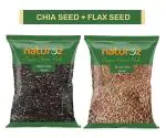 Naturoz Black Chia Seeds & Brown Flax Seeds 1000g (500g Each)