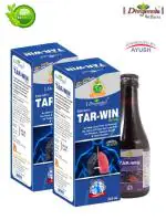 Divyaveda Tar-Win Sy | Natural way to Clear Cough & Tar, Detoxify Lung , Treats Asthma, Congestion, Bhronchitis, Chronic Cough, Protects from Tobacco Smoke, Air Pollution & Viral Infections| 2x225ml